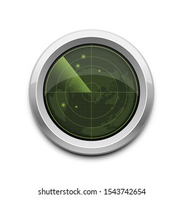 Realistic radar vector design illustration isolated on white background