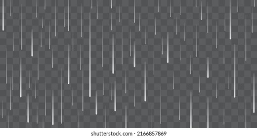 Realistic rain texture on transparent background