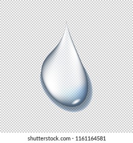 Realistic rain water drops transparent background. Reflection clean drop condensation bubble. Vector illustration