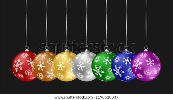 rainbow christmas balls