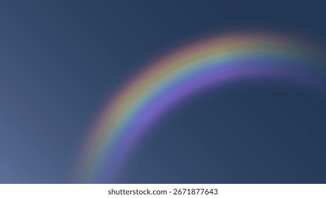 Realistischer Regenbogen Farbiger Regenbogen in Bogenform, Farbspektrum, Vektorgrafik. Regenbogen, Effekt nach Regen. Vektorgrafik. Transparente Regenbögen. 