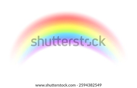 Realistic rainbow. Colorful rainbow in arc shape, full color spectrum, Vector illustration
