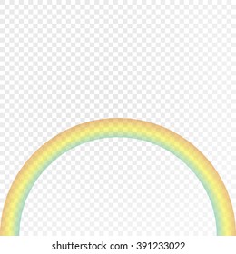 Realistic rainbow. Isolated on a light background. Using a transparency effect for you to demonstrate how.