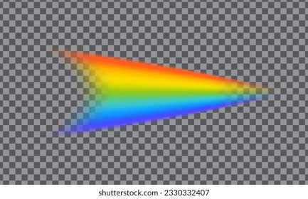 Realistic rainbow shape isolated on transparent background