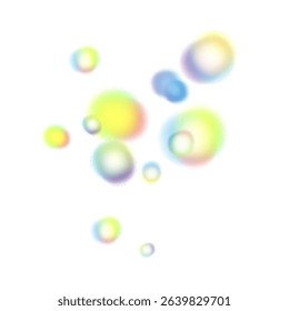 Realistic Rainbow Soap Bubbles with Soft Glow and Transparent Background for Fun, Kids, or Fantasy Design