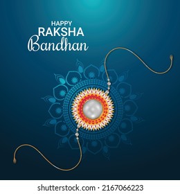 Realistic rakhi for happy raksha bandhan design concept