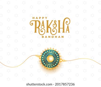 realistic raksha bandhan festival card with rakhi