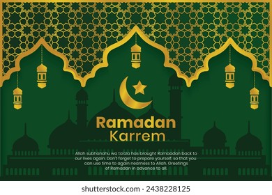 Realistische Ramadan Kareem Hintergrund Illustration