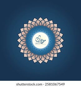 Realistic ramadan kareem background with mandala design. suitable for banners, greeting cards etc