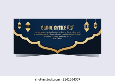 realistic ramadan kareem banner, banner also used for islamic holidays,