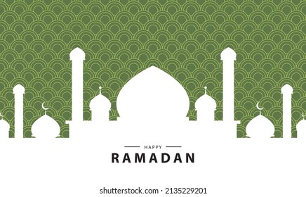 Realistic ramadan kareem flat eid al-fitr illustration mubarak wallpaper hari raya aidilfitri vector