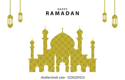 Realistic ramadan kareem flat eid al-fitr illustration mubarak wallpaper hari raya aidilfitri vector