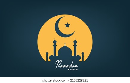 Realistic ramadan kareem flat eid al-fitr illustration mubarak wallpaper hari raya aidilfitri vector