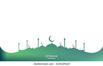 Realistic ramadan kareem flat eid al-fitr illustration mubarak wallpaper hari raya aidilfitri vector