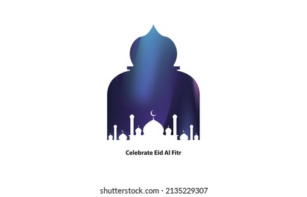 Realistische ramadan kareem flach eid al-fitr Illustration Mubarak Tapete hari raya aidilfitri Vektorgrafik
