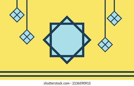 Realistic ramadan kareem flat eid al-fitr illustration mubarak wallpaper hari raya aidilfitri vector