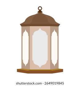 realistic ramadan lantern design, arabic ancient lamp.