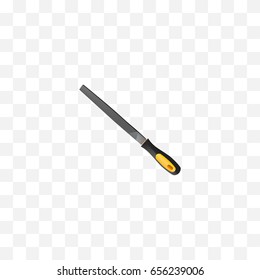 Realistic Rasp File Element. Vector Illustration Of Realistic Sharpener Isolated On Clean Background. Can Be Used As Appliance, Emery And Tool Symbols.