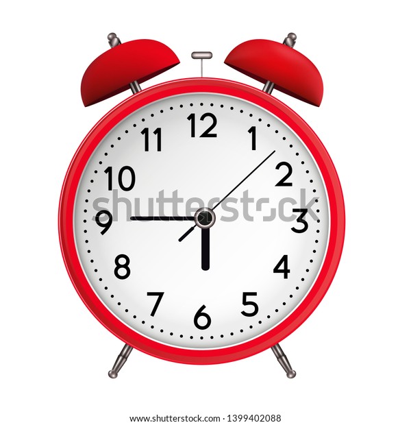 Realistic Red Alarm Clock Legs On Stock Vector (Royalty Free ...