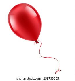 Realistic red balloon illustration -  eps10 vector