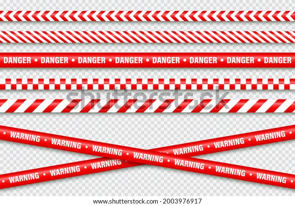 Realistic\
red barricade tape. Police warning line. Danger or hazard stripe.\
Under construction sign. Vector\
illustration.