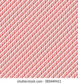 Realistic red candy canes. Seamless pattern, peppermint sticks