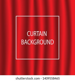 Realistic Red Curtain Background Vector 