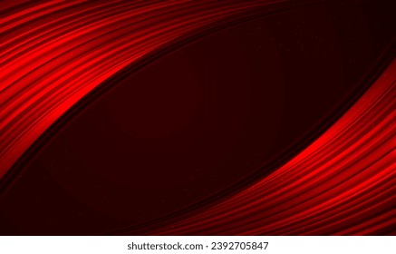 Realistic red fabric silk theater curtain or cinema scene on dark red blank space background. Luxury cloth. Grand opening event. Red luxury background for banner or poster design. Premium Vector EPS10