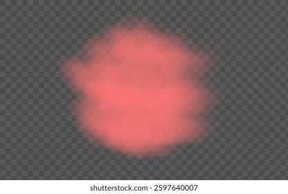 Realistic red, fog round
Vector realistic fog on transparent background
