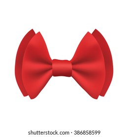 Realistic red gift ribbon