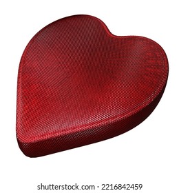 textura realista de alambre de corazón rojo 3d diseño de renderización