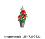 Realistic Red hibiscus in a pot isolated on white background. Hibiscus bush in a terracotta pot
Realistic Red Hibiscus in Pot - Vibrant Hibiscus Plant Isolated for Gardening, Home Decor, and Botanical