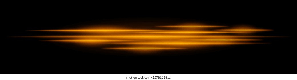 Realistic red light streaks with motion blur on a black background. Futuristic energy beams, speed effect, neon glow, sci-fi cyber design.