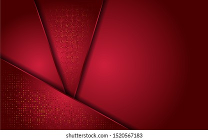realistic red luxury with overlap background