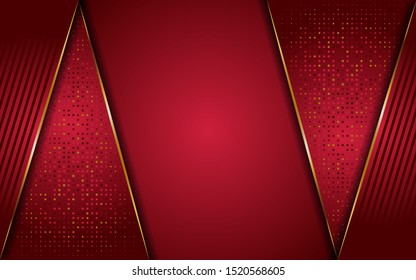 realistic red luxury with overlap background