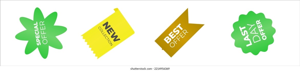 Realistic red price tags collection. Price tags vector collection. Promotion price label mega sale. Discount label design. Vector illustration