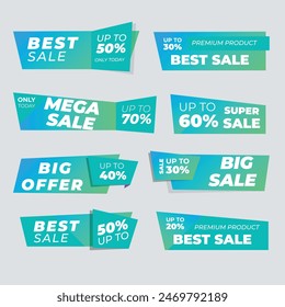 Realistic red price tags collection. Special offer or shopping discount label. Retail paper sticker. Promotional sale badge. Vector illustration.