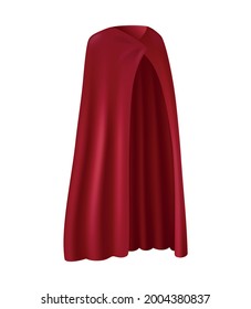 Realistic red robe with folds vector illustration