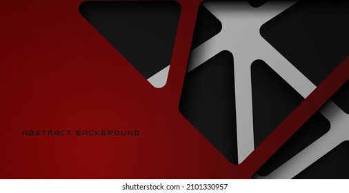 Realistic red and silver background with deep shadow and texture, luxury line background concept.