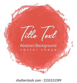 Realistic red watercolor brush vector abstract graphic shape