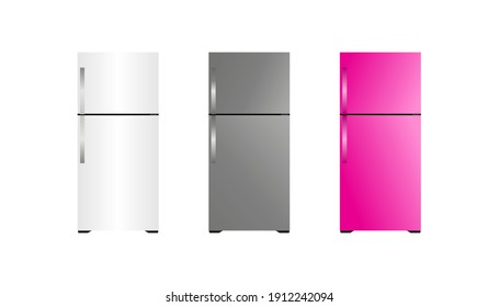 Realistas refrigeradores. Ilustración vectorial. 