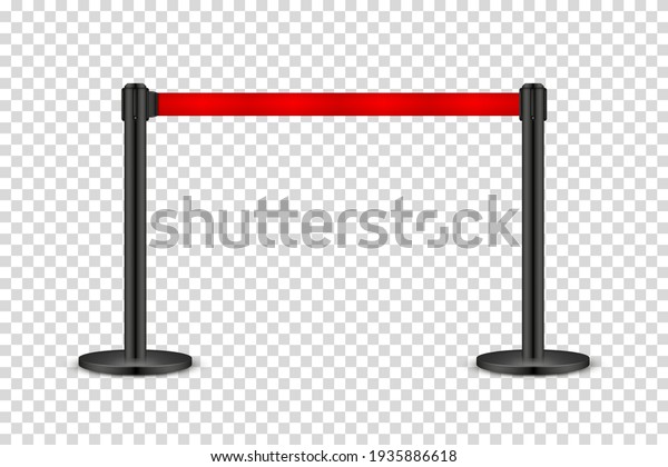 Realistic
retractable belt stanchion on transparent background. Crowd control
barrier posts with caution strap. Queue lines. Restriction border
and danger tape. Vector
illustration.
