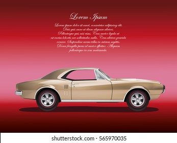 realistic retro car