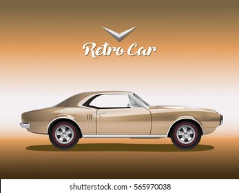realistic retro car