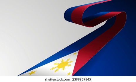 Realistisches Band-Hintergrund mit Flagge der Philippinen. Ein Effekt für die Verwendung, die Sie daraus machen wollen.