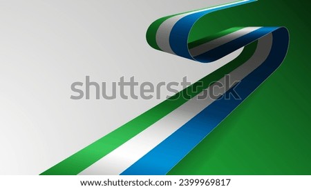 Realistic ribbon background with flag of SierraLeone. An element of impact for the use you want to make of it. Stock photo © 