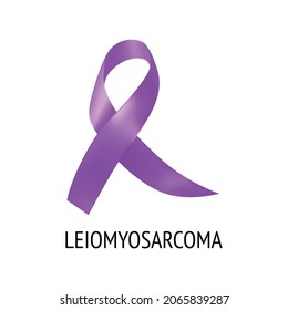 Realistic ribbon cancer symbol composition with isolated image of colorful ribbon with text on blank background vector illustration