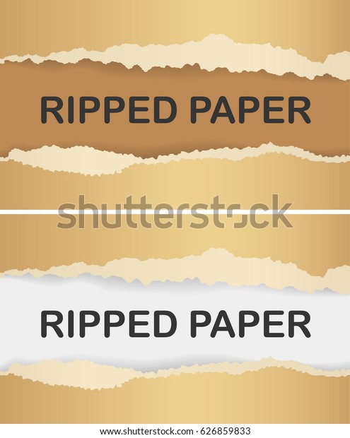 Realistic ripped golden paper with shadow.\
Web banner. Element for advertising and promotional message in gold\
colors. Torn paper, golden\
color.