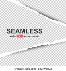 Realistic Ripped Paper on transparent background