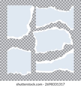 Vector de hoja de papel rasgado realista con sombra. Utilícelo para Anuncios, anuncios o diseños de carteles digitales.